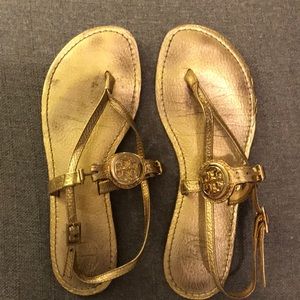 Tory burch gold sandals